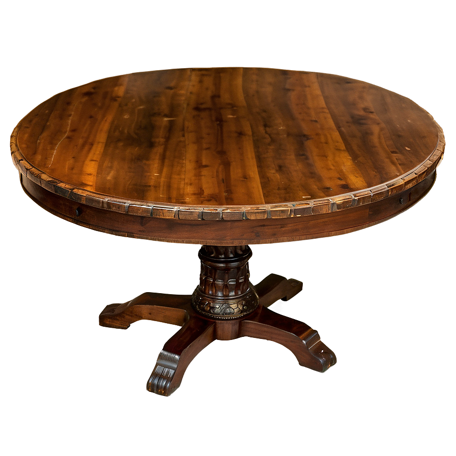 Wooden Round Table Png Gij73 PNG