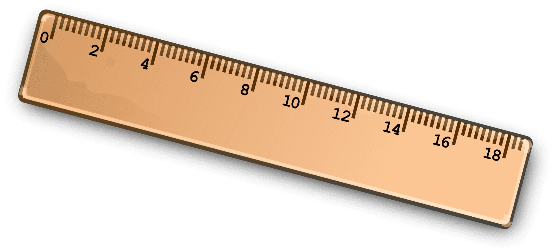 Wooden Ruler Clipart PNG