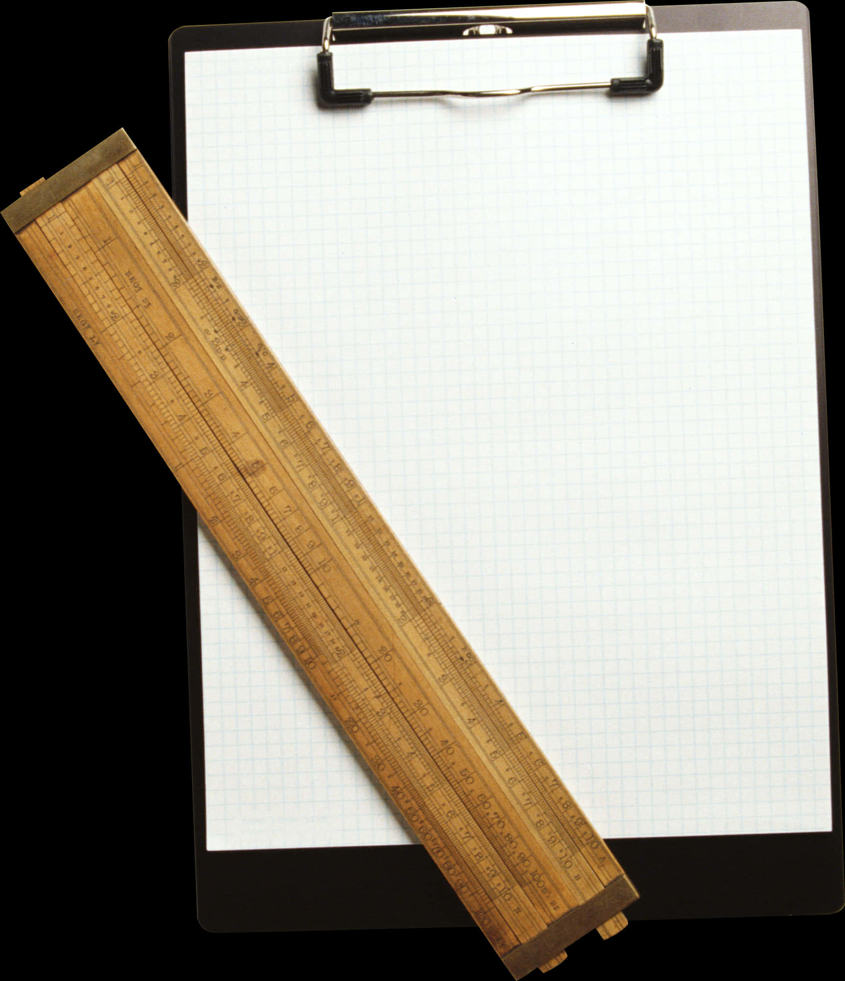 Wooden Ruleron Graph Paper Clipboard PNG