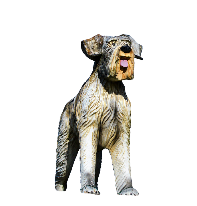 Wooden Sculpture Dog Figure PNG