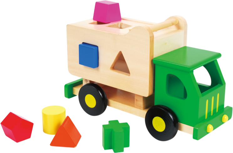 Wooden Shape Sorting Truck Toy PNG