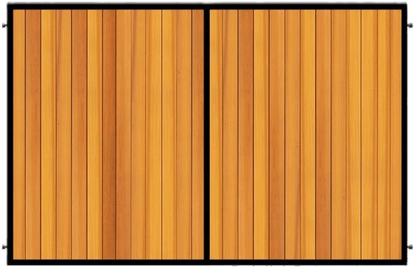 Wooden Sliding Gate Design PNG