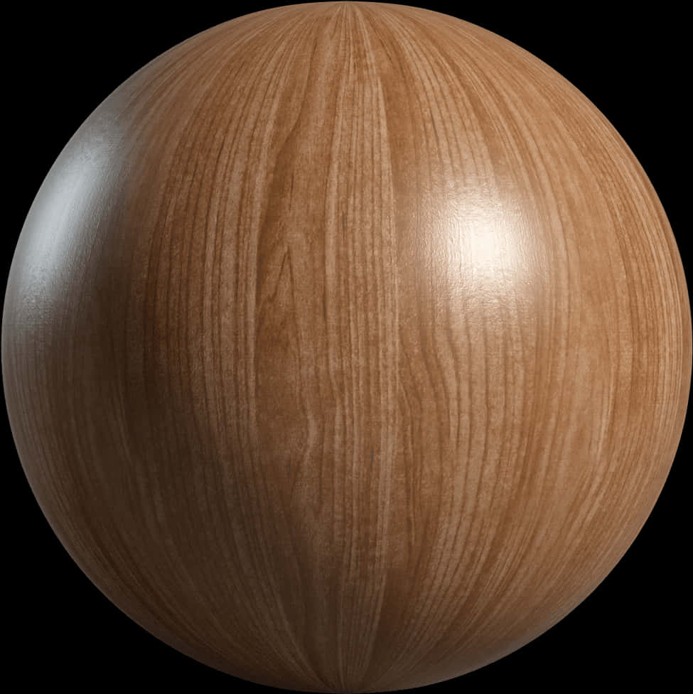 Wooden Sphere Texture Detail PNG
