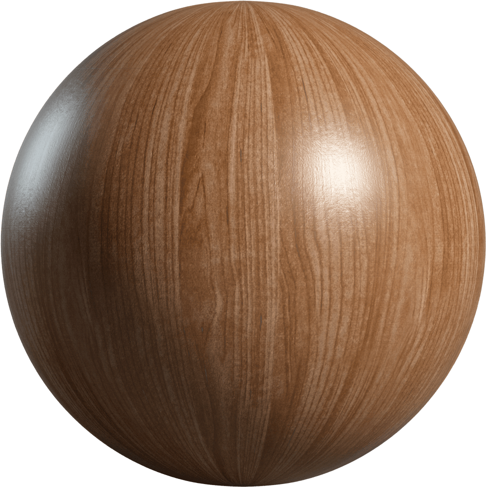 Wooden Sphere Texture Showcase PNG