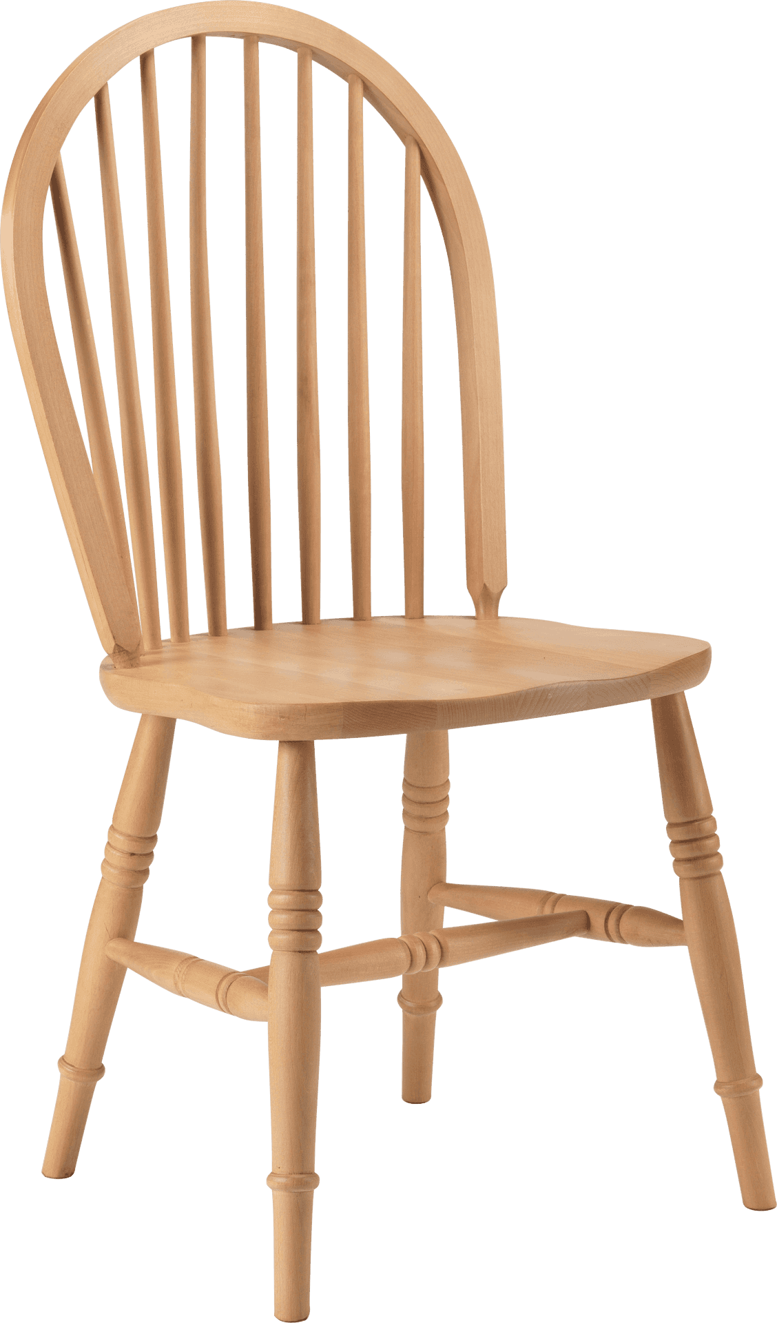 Wooden Spindle Back Chair Isolated PNG