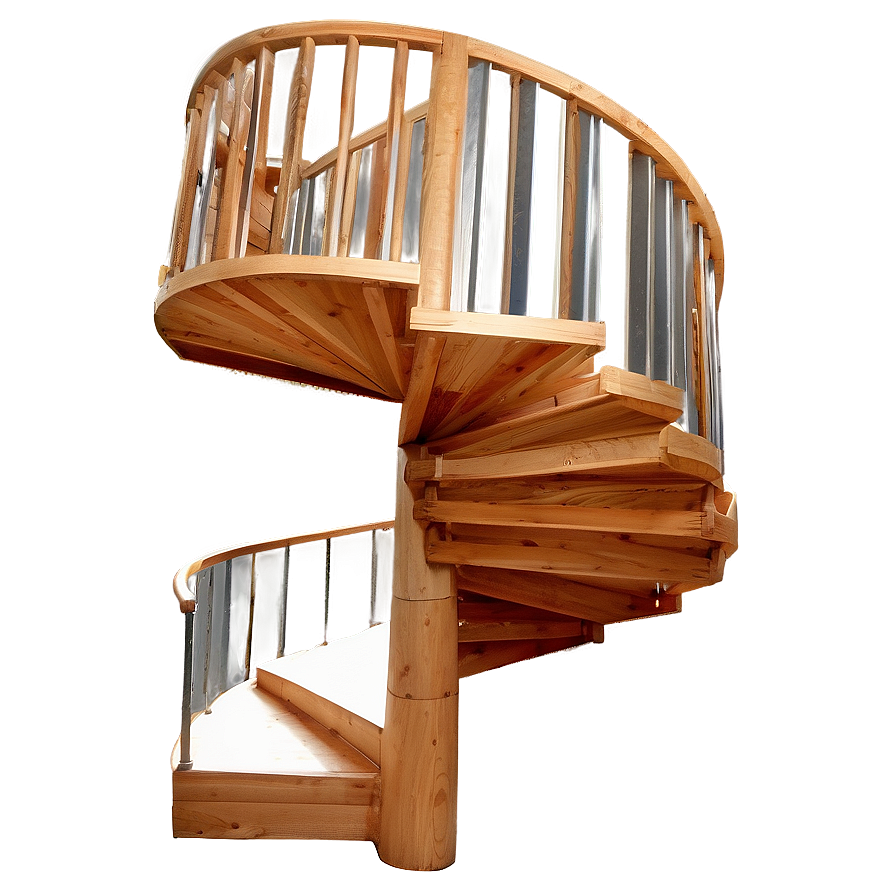 Wooden Spiral Staircase Png Kyk PNG