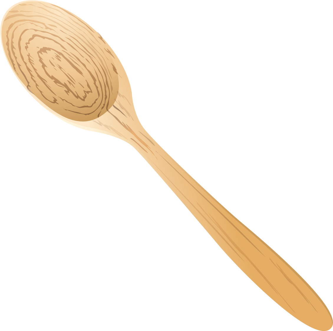 Wooden Spoon Illustration PNG