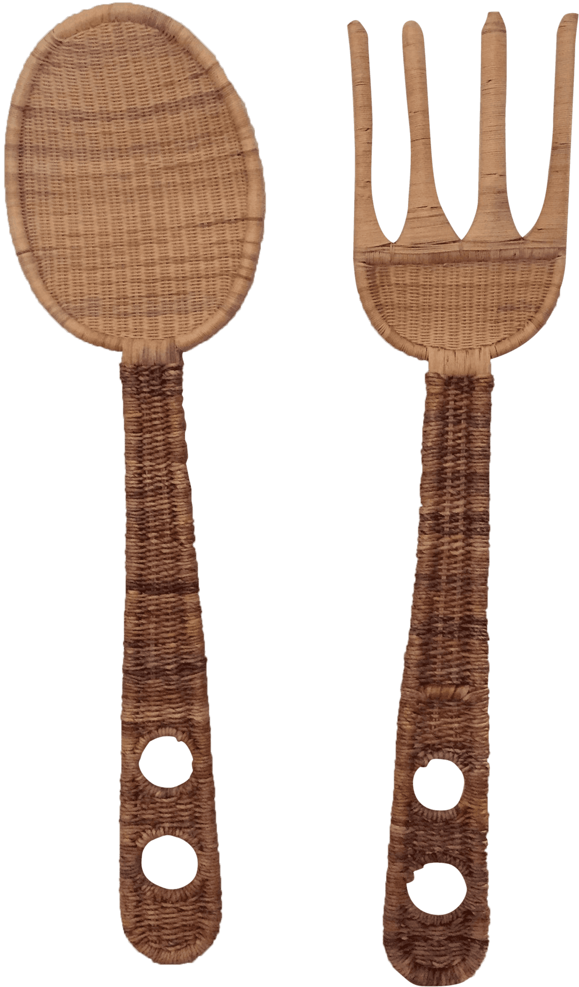 Wooden Spoonand Fork Set PNG