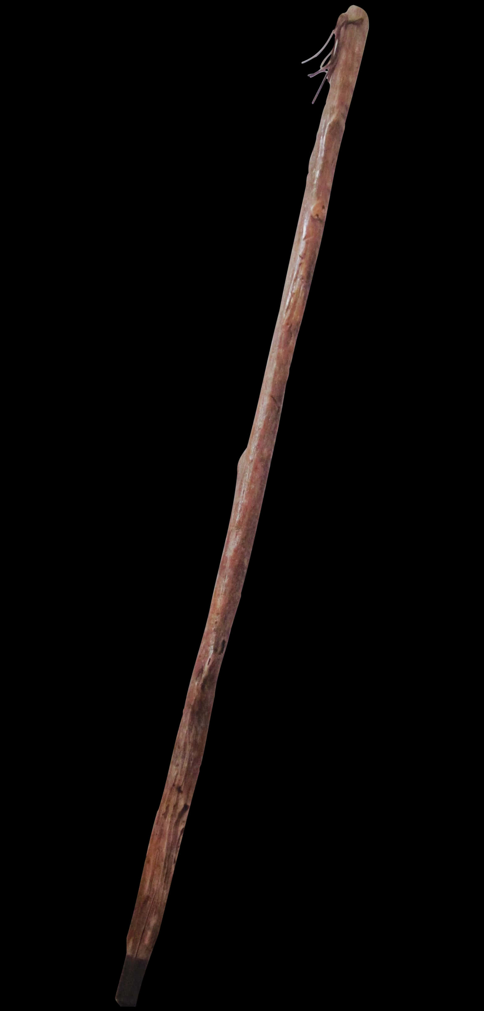 Wooden Stick Isolatedon Black Background PNG