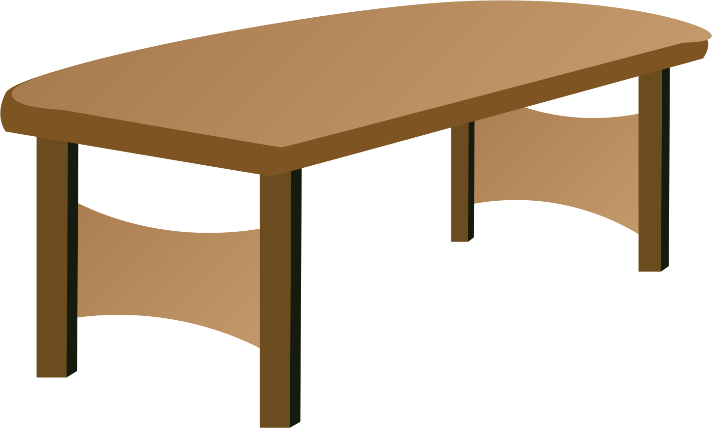 Wooden Table Clipart Illustration PNG