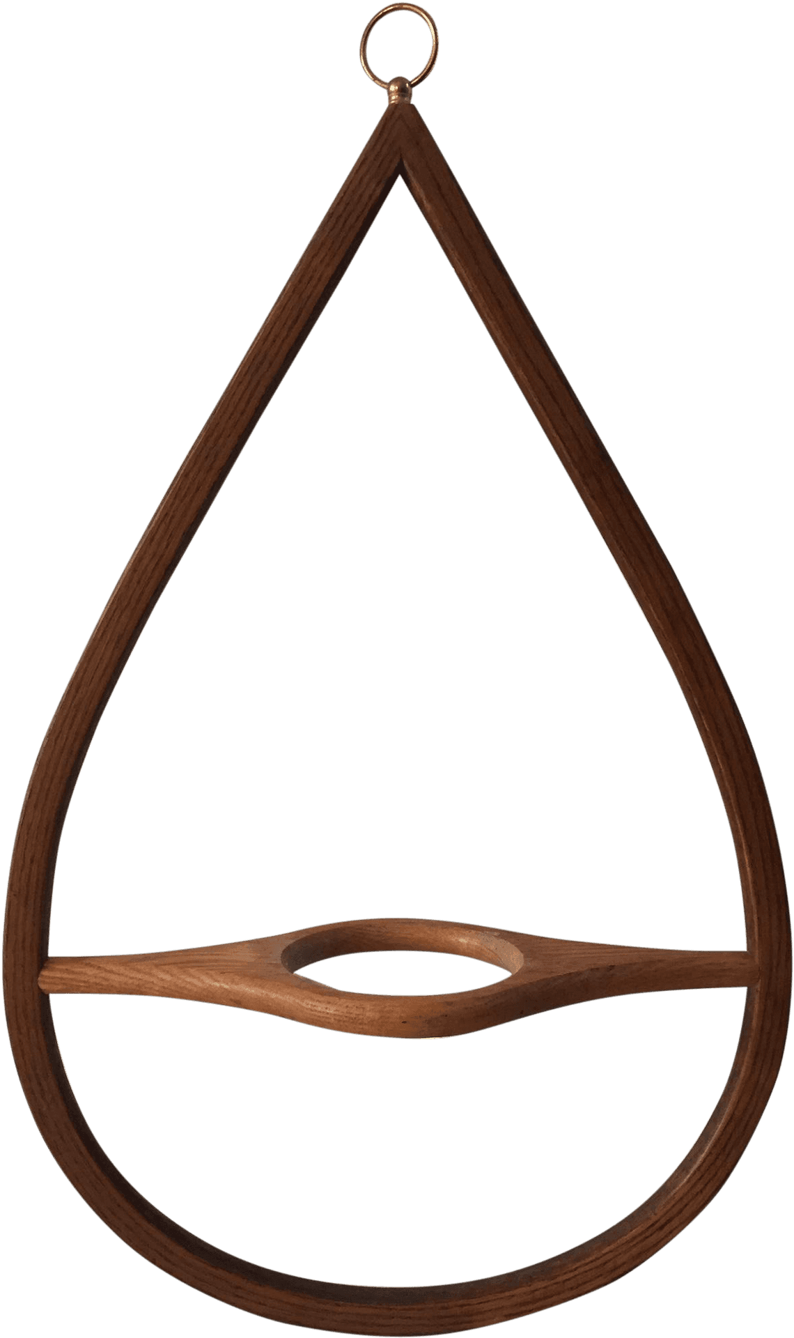 Wooden Teardrop Swing Chair PNG