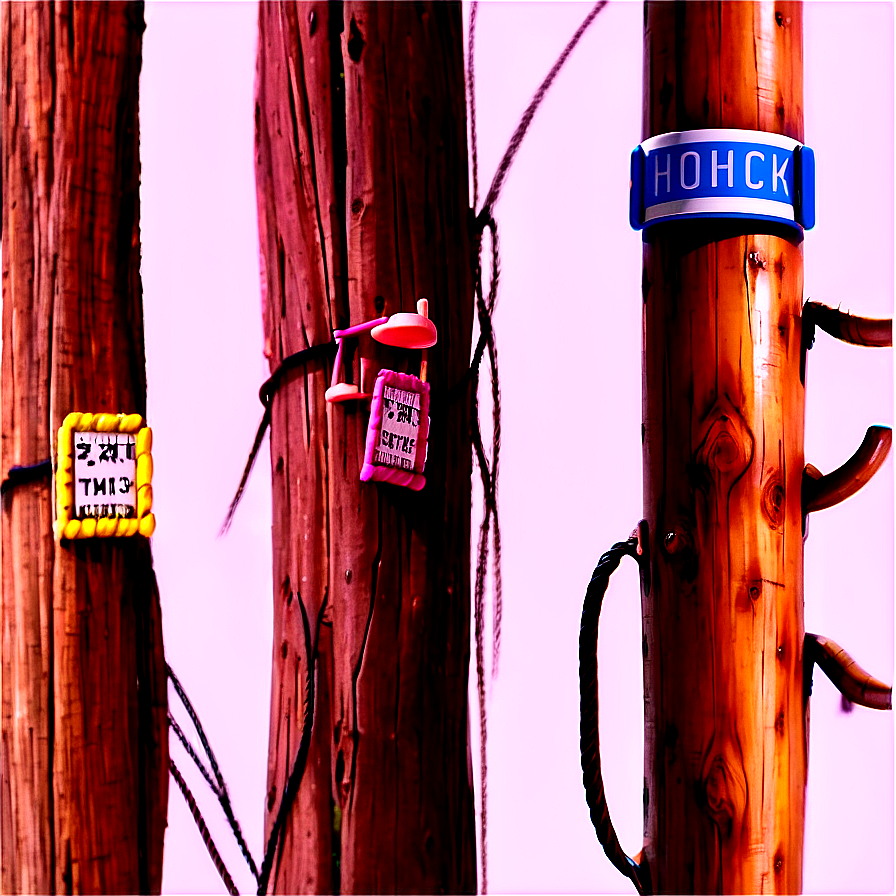 Wooden Telephone Pole Png 06132024 PNG