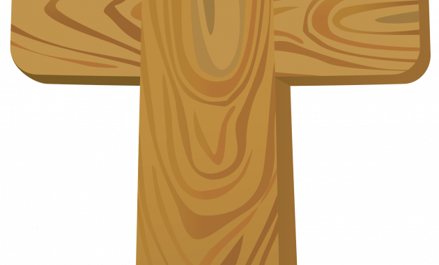 Wooden Texture Cross Illustration PNG