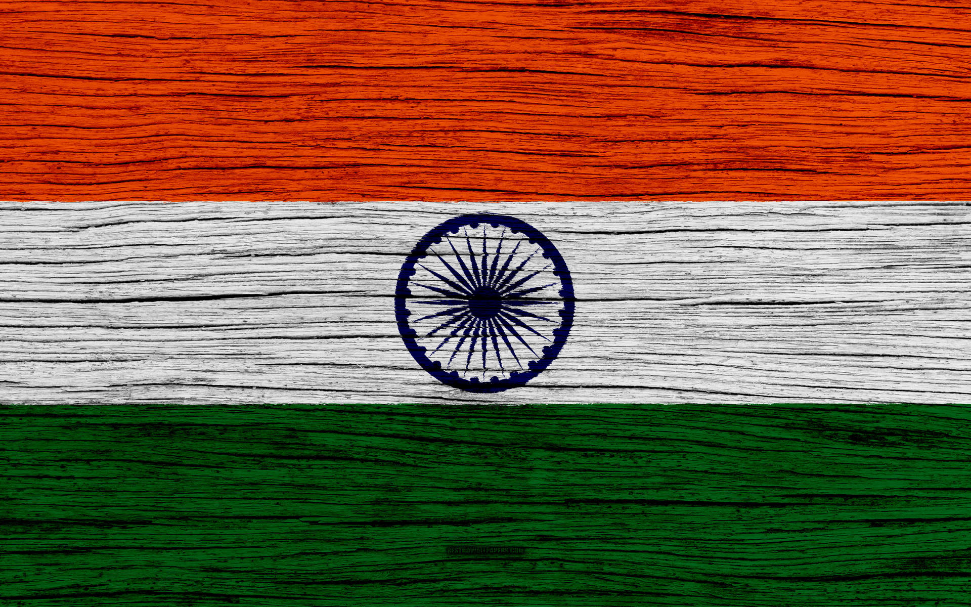 Træ Tekstur Indisk Flag 4k Wallpaper