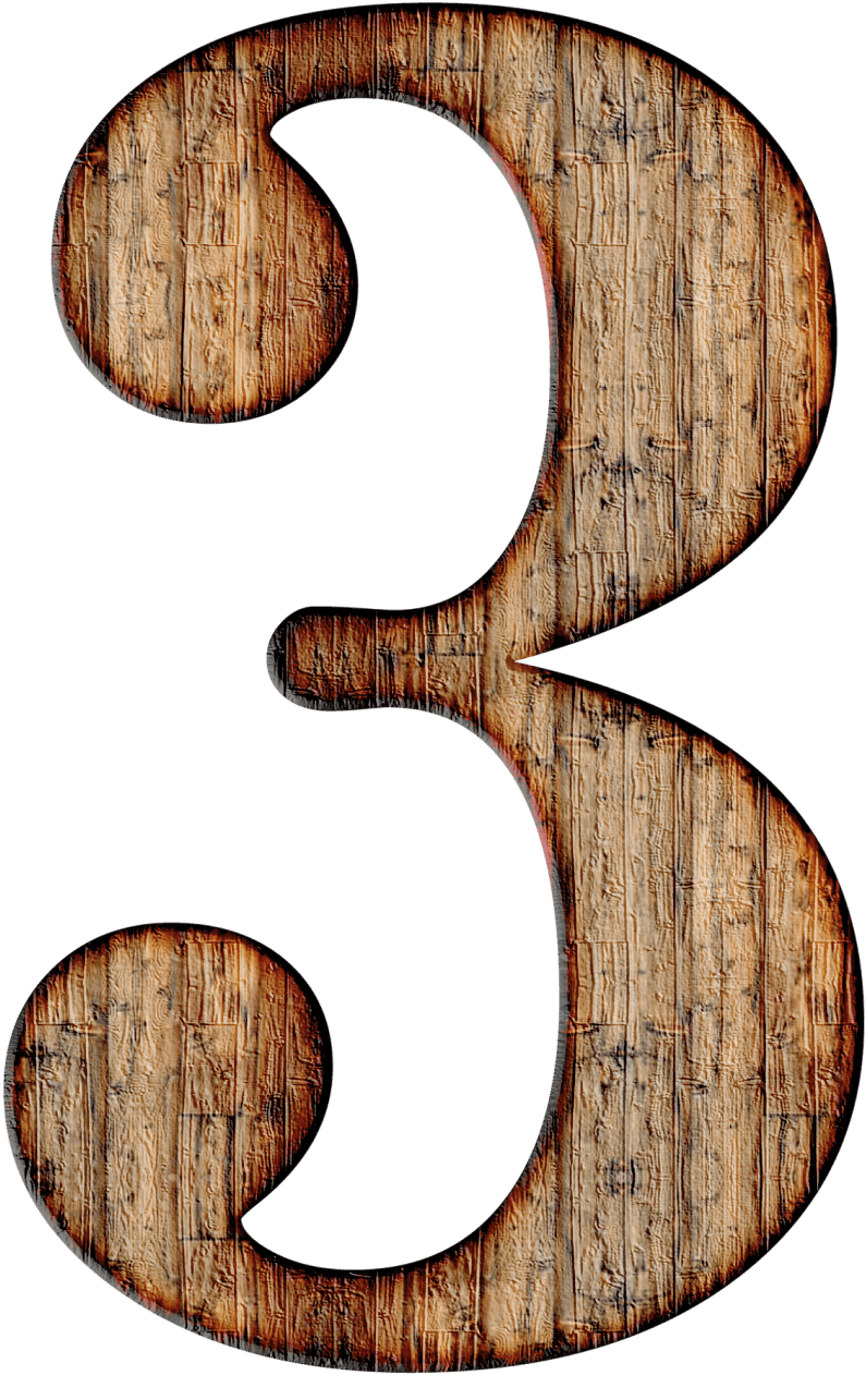 Wooden Texture Number Three PNG