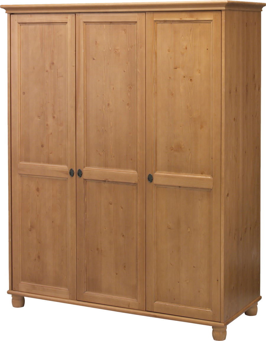 Wooden Triple Door Cupboard Closet.png PNG