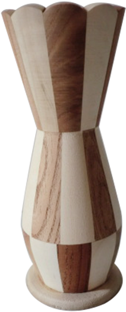 Wooden Vase Design PNG