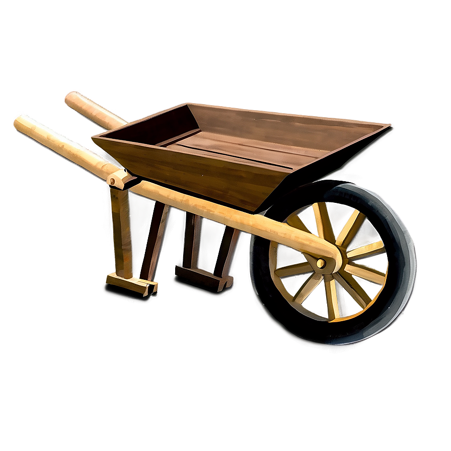 Download Wooden Wheelbarrow Png Klb67 | Wallpapers.com