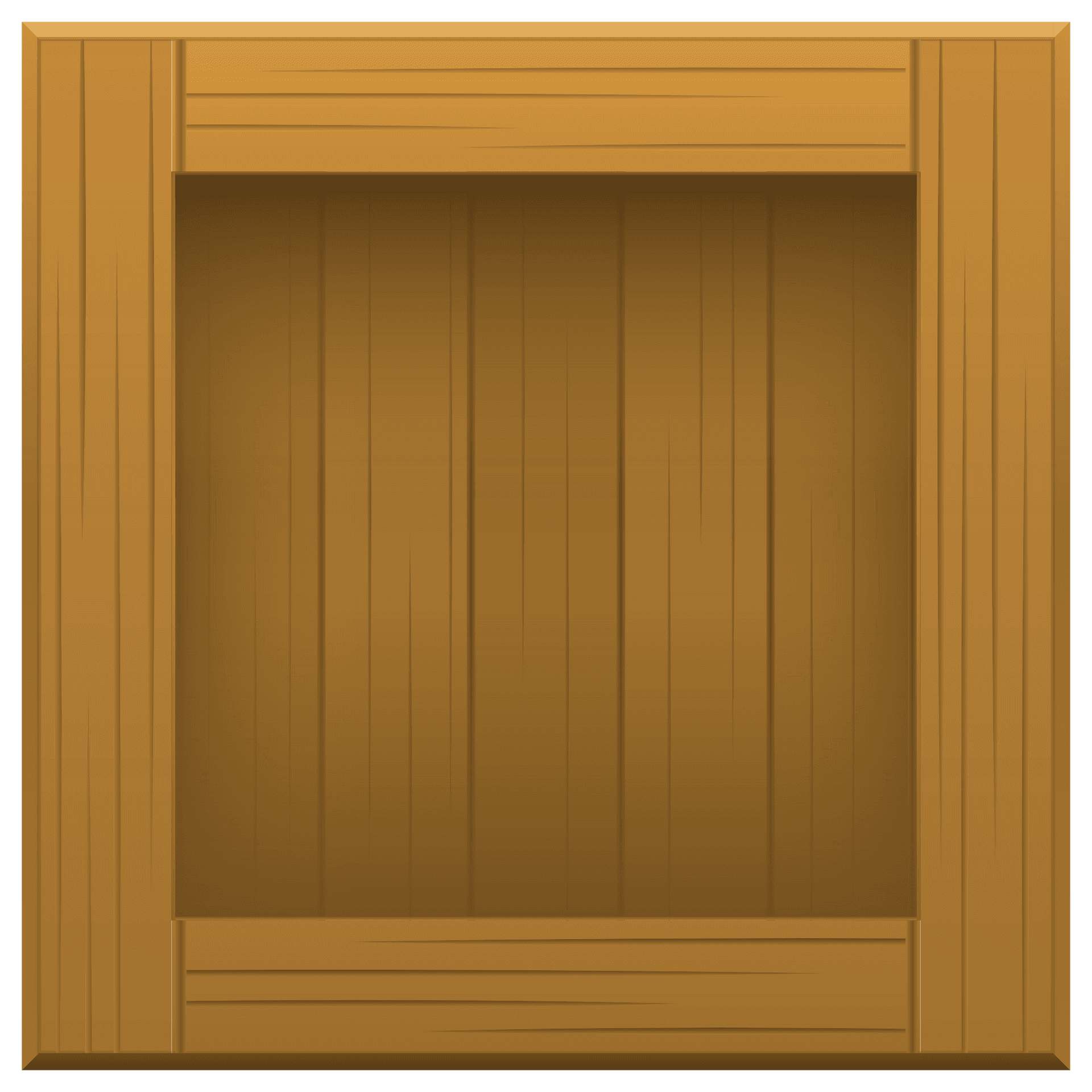 Wooden Window Frame Design PNG