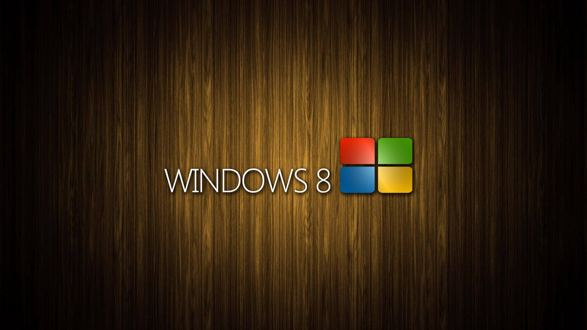 Fondode Pantalla De Windows 8 Con Estilo De Ventanas De Madera En Viñeta. Fondo de pantalla