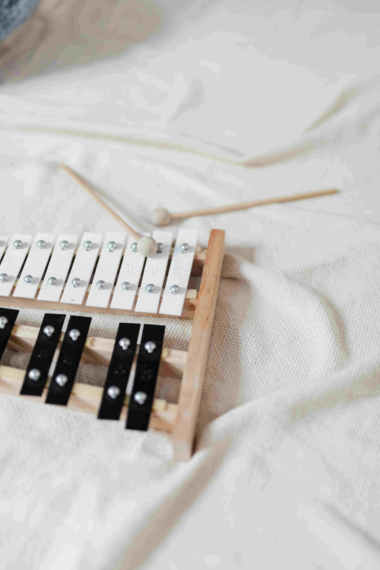 Wooden Xylophonewith Mallets Wallpaper