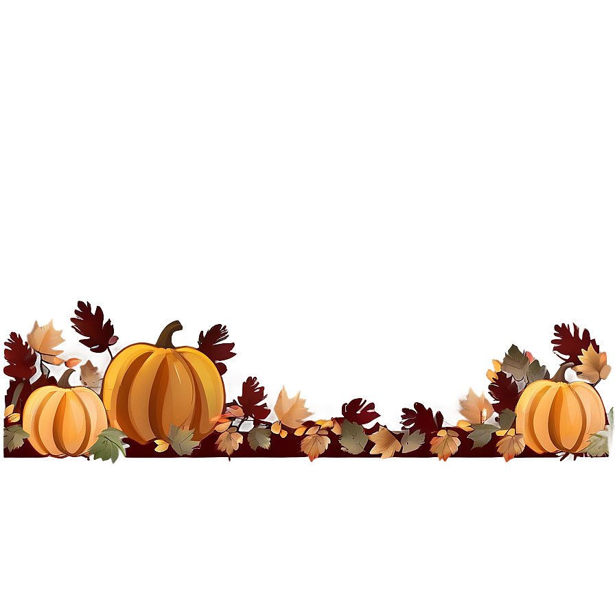 Woodland Thanksgiving Border Png 67 PNG