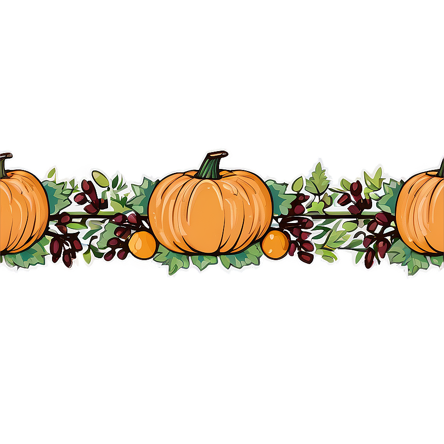 Woodland Thanksgiving Border Png Tng53 PNG