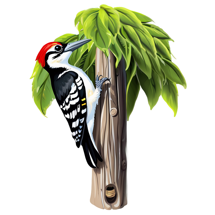 Woodpecker Bird Tree Png 05032024 PNG