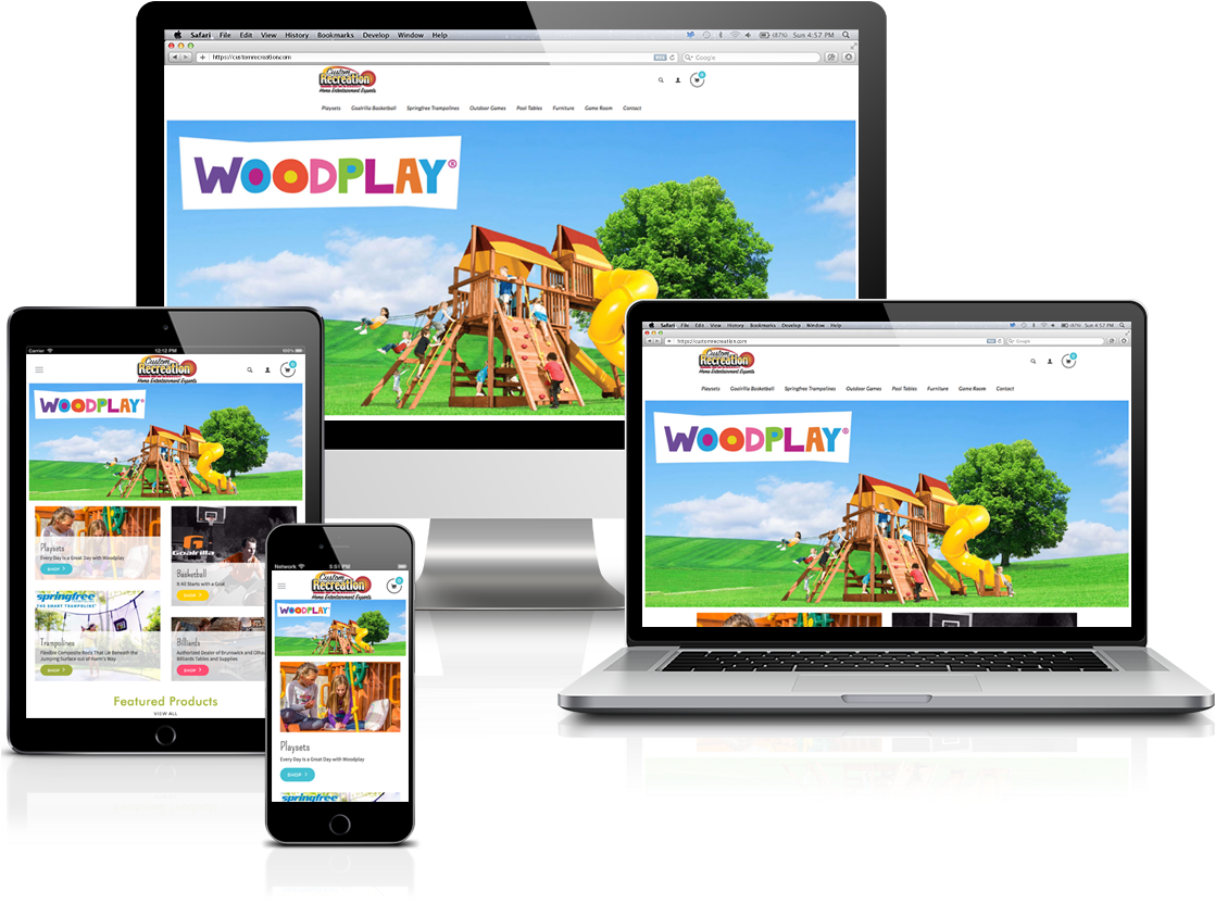 Woodplay Playset Responsive Website Design PNG