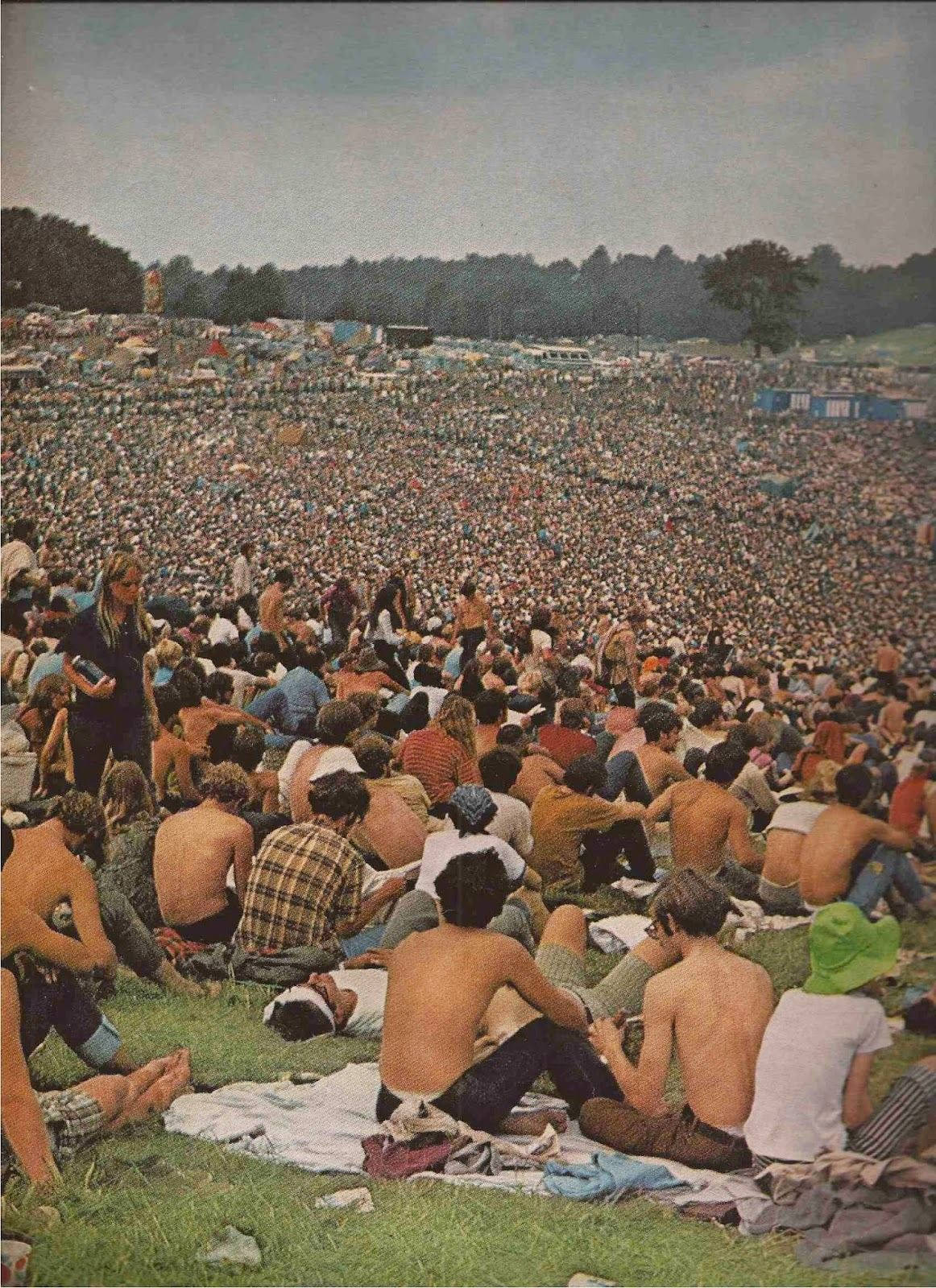 Multitudde Woodstock 1969 Fondo de pantalla