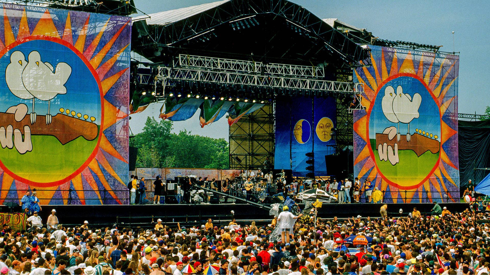 Unforgettable Moments of Woodstock Music Festival Wallpaper