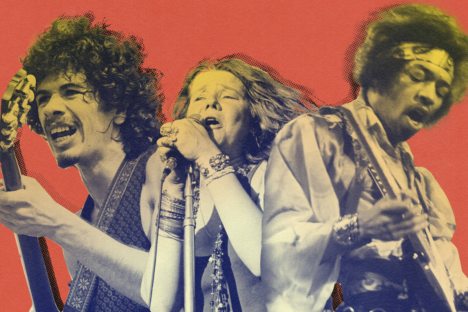 Collagede Los Principales Artistas De Woodstock Fondo de pantalla