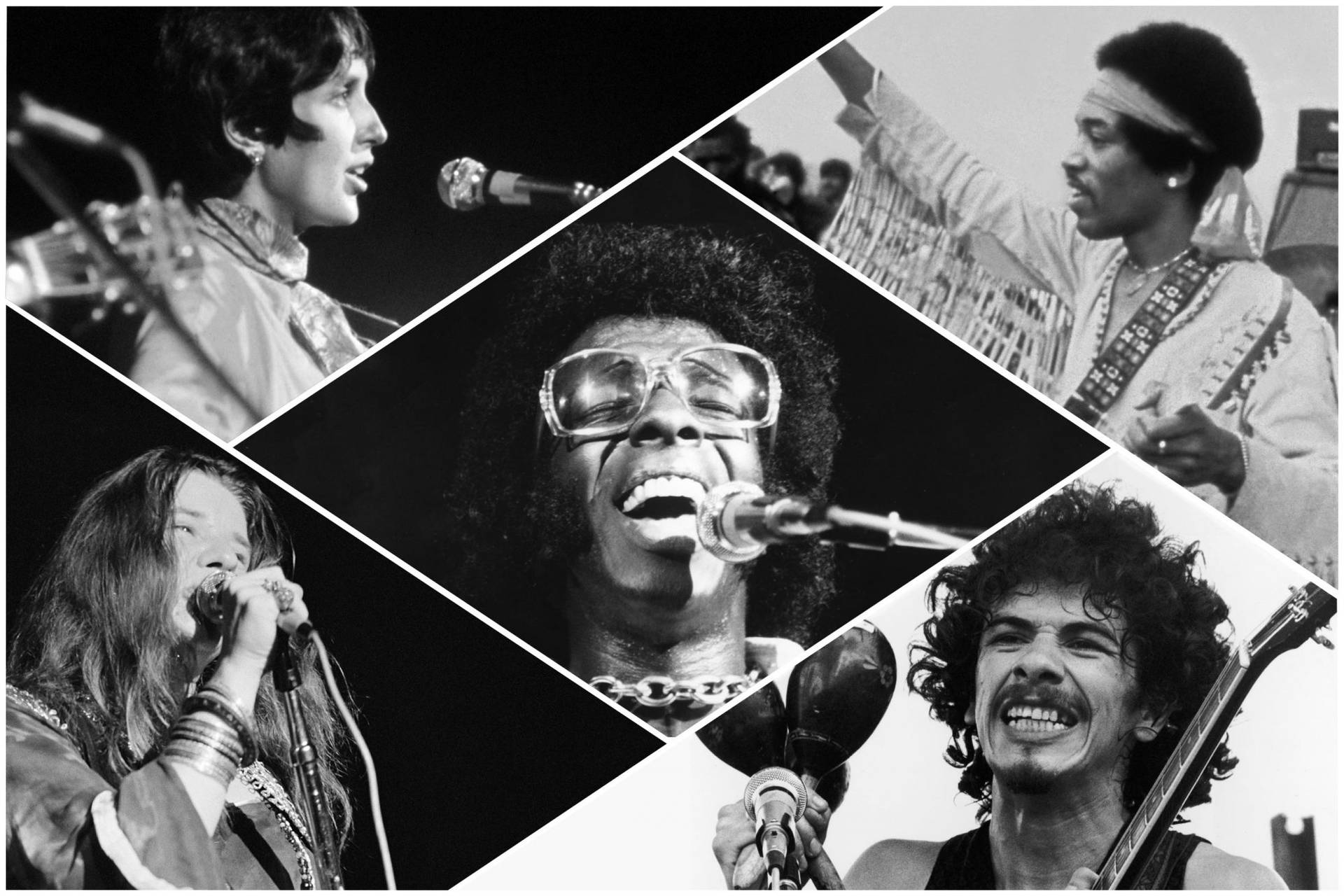 Woodstock Performers Collage Wallpaper