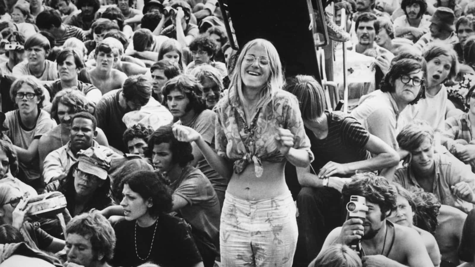 An iconic view of Woodstock in 1969