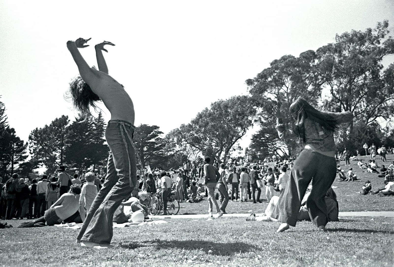 Fred& Musik På Den Legendariska Woodstock-festivalen.