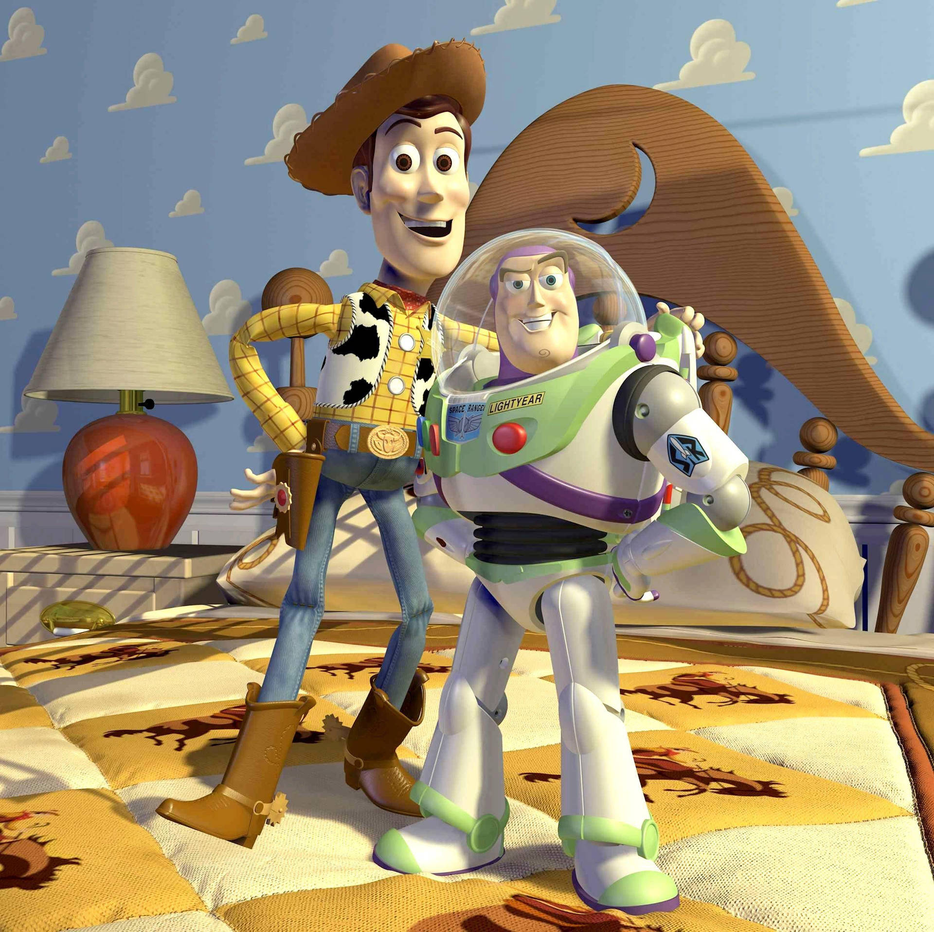 Woody And Buzz Andy's Room Wallpaper