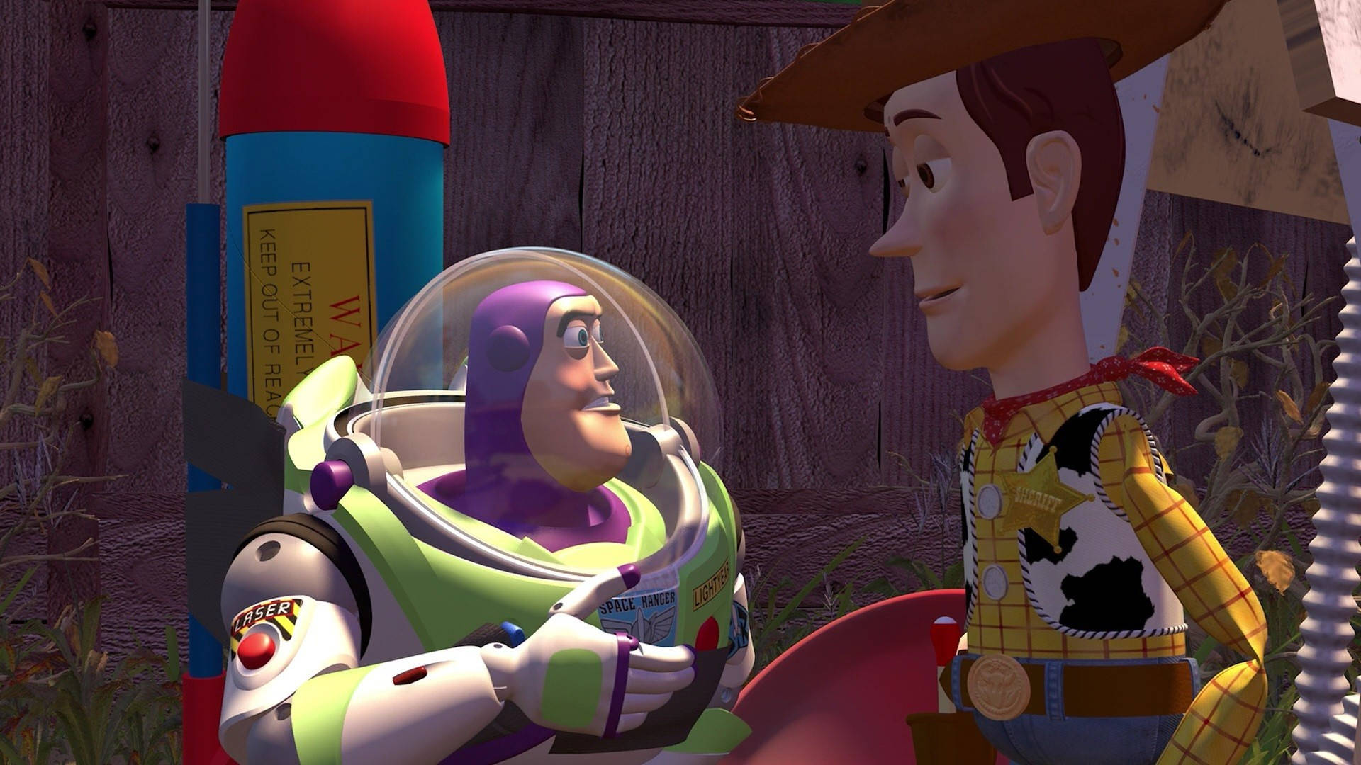 Woody And Buzz Talking Background