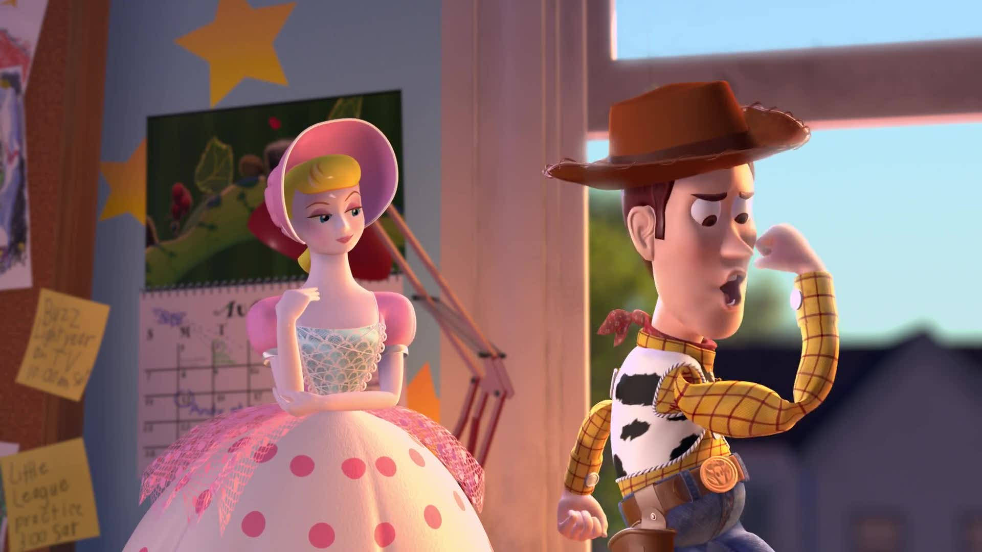 Woodyund Kleine Bo-peep - Toy Story 2 Wallpaper