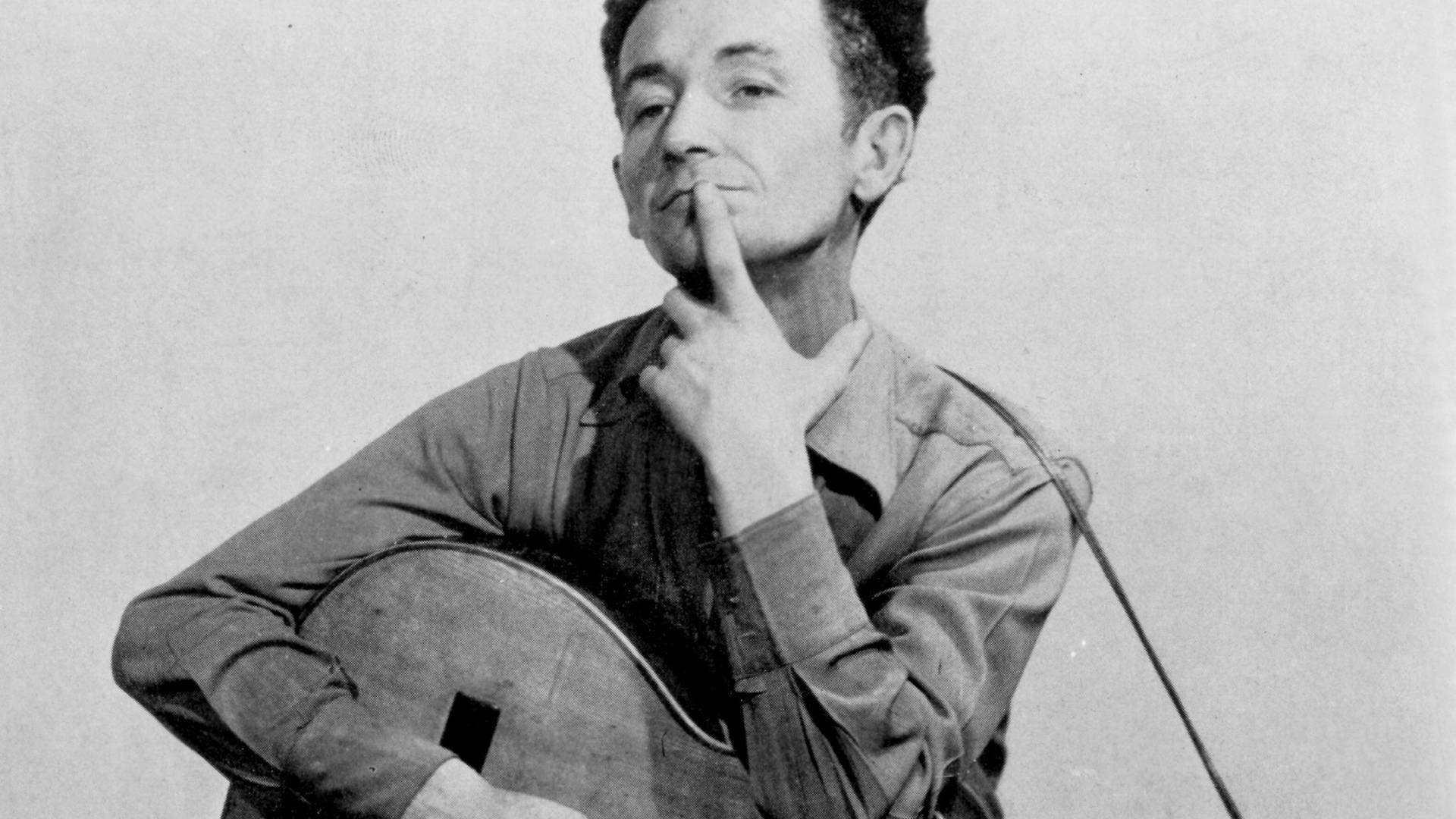 Woody Guthrie Folk Singer Wallpaper