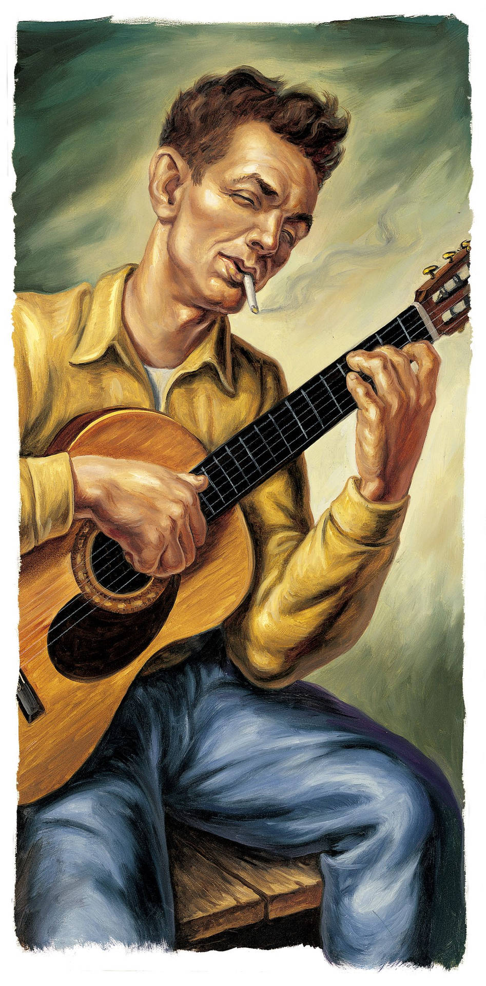 Pinturade Woody Guthrie Fondo de pantalla