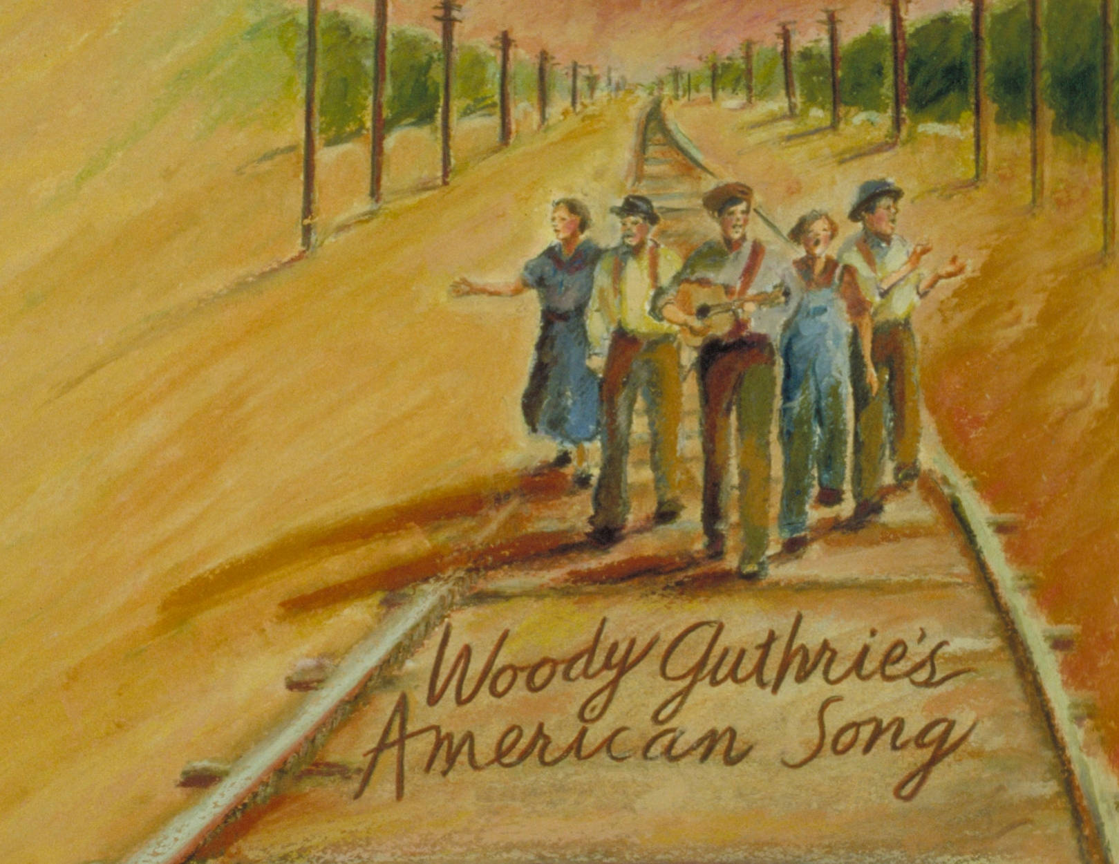 Woodyguthrie's Amerikanisches Liedgemälde Wallpaper