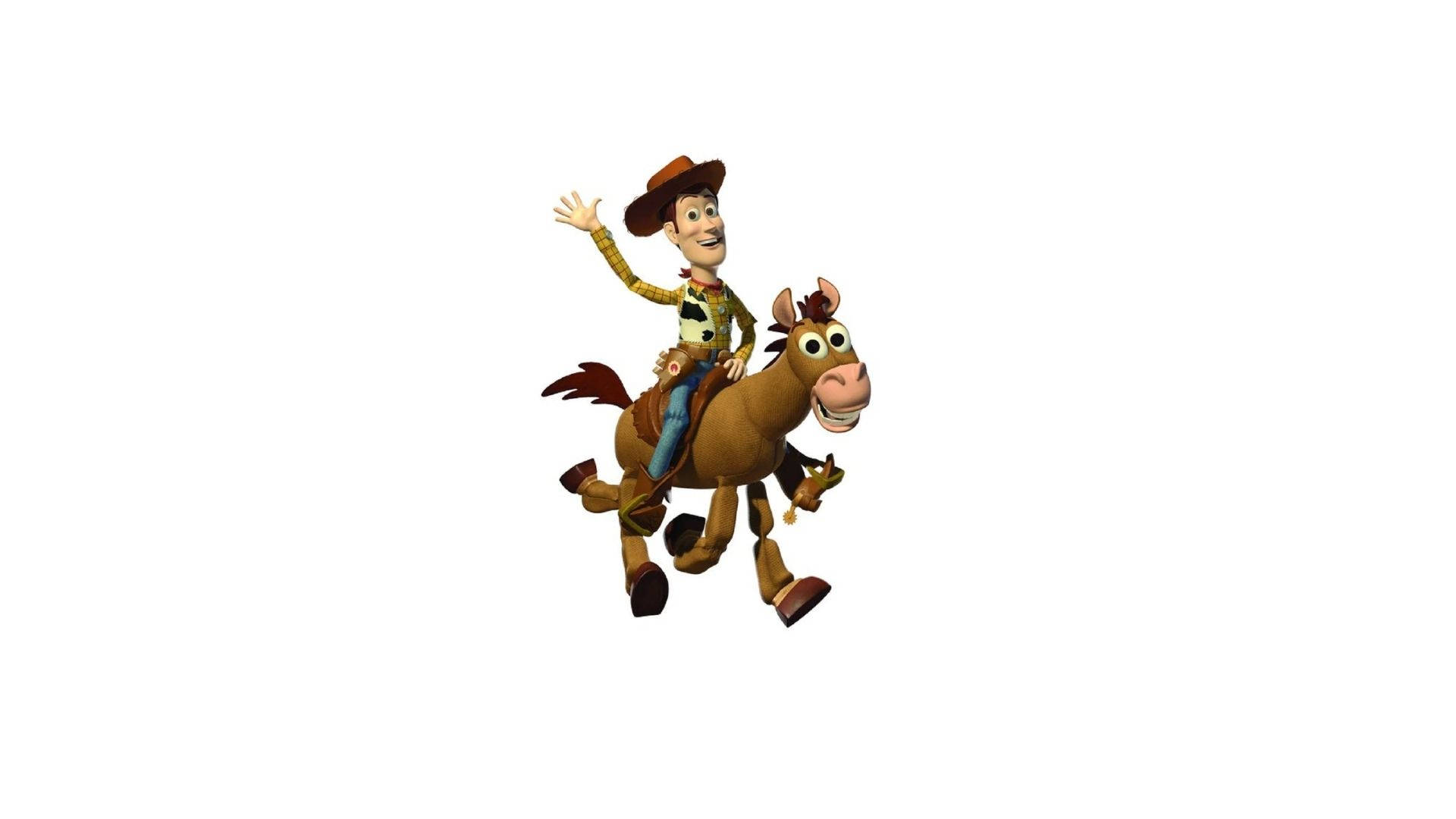 Woodyreitet Auf Bullseye In Toy Story. Wallpaper