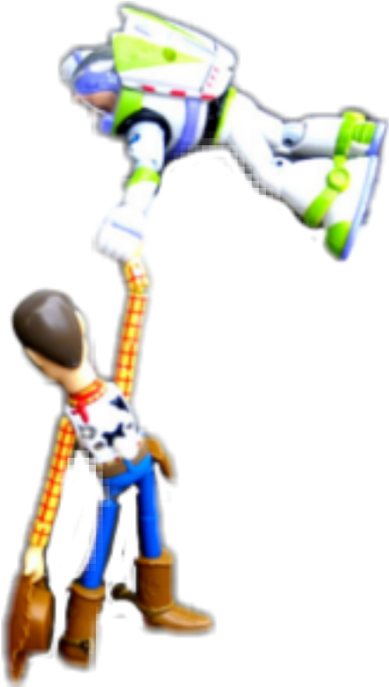 Woodyand Buzz Lightyear Toy Story Dynamic Pose PNG