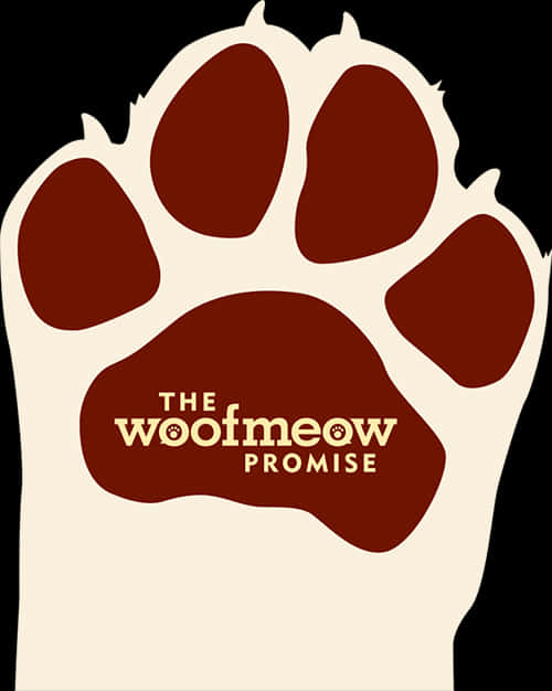 Woof Meow Promise Paw Print PNG