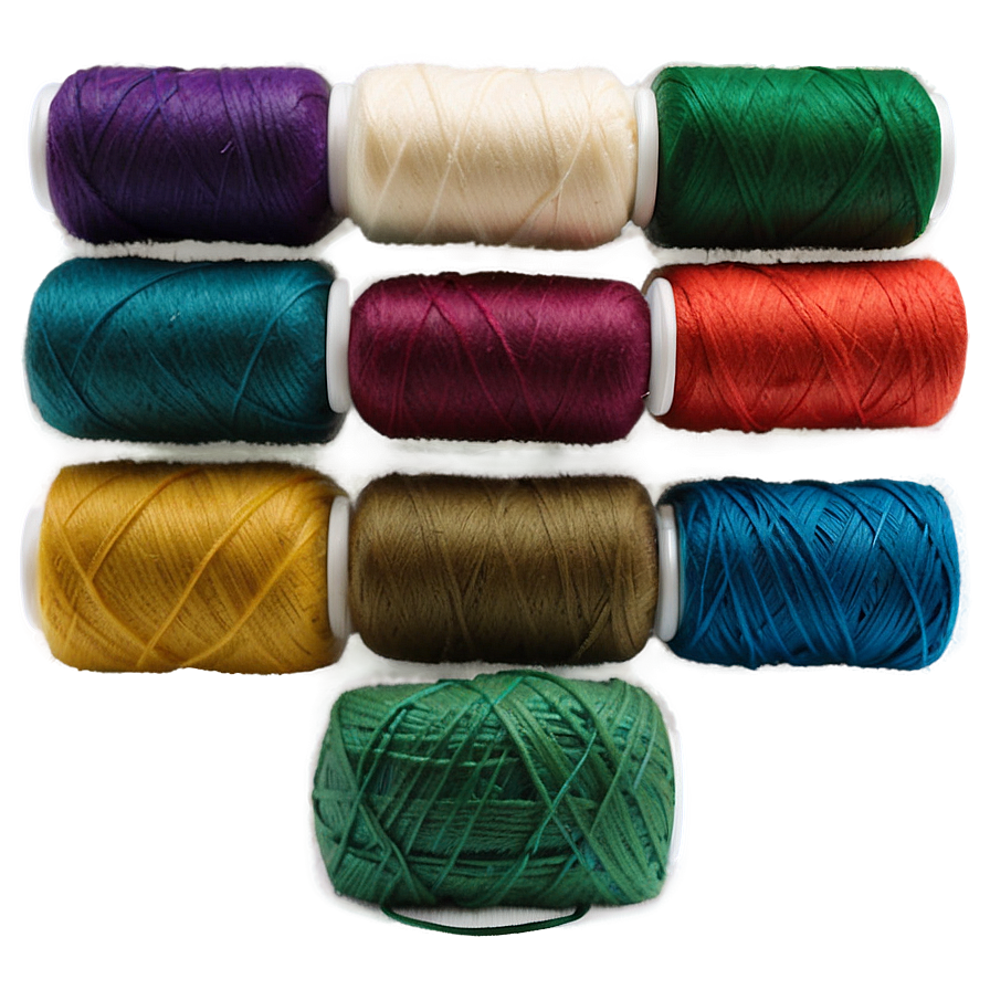 Wool Thread Assortment Png 06252024 PNG