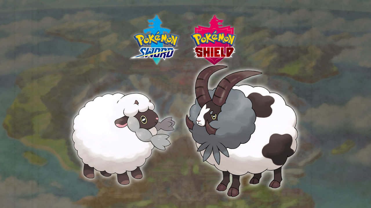 Wooloo And Dubwool Blurry Sky Wallpaper