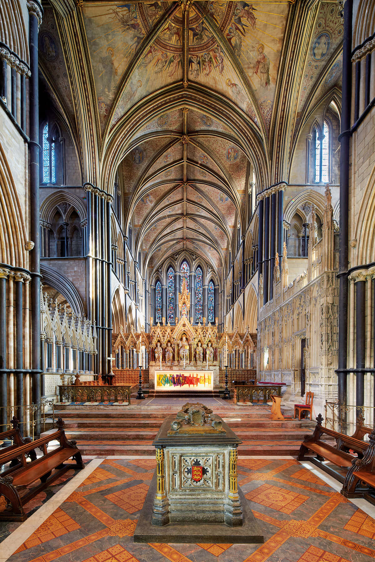 Worcester Cathedral Interior View Wallpaper