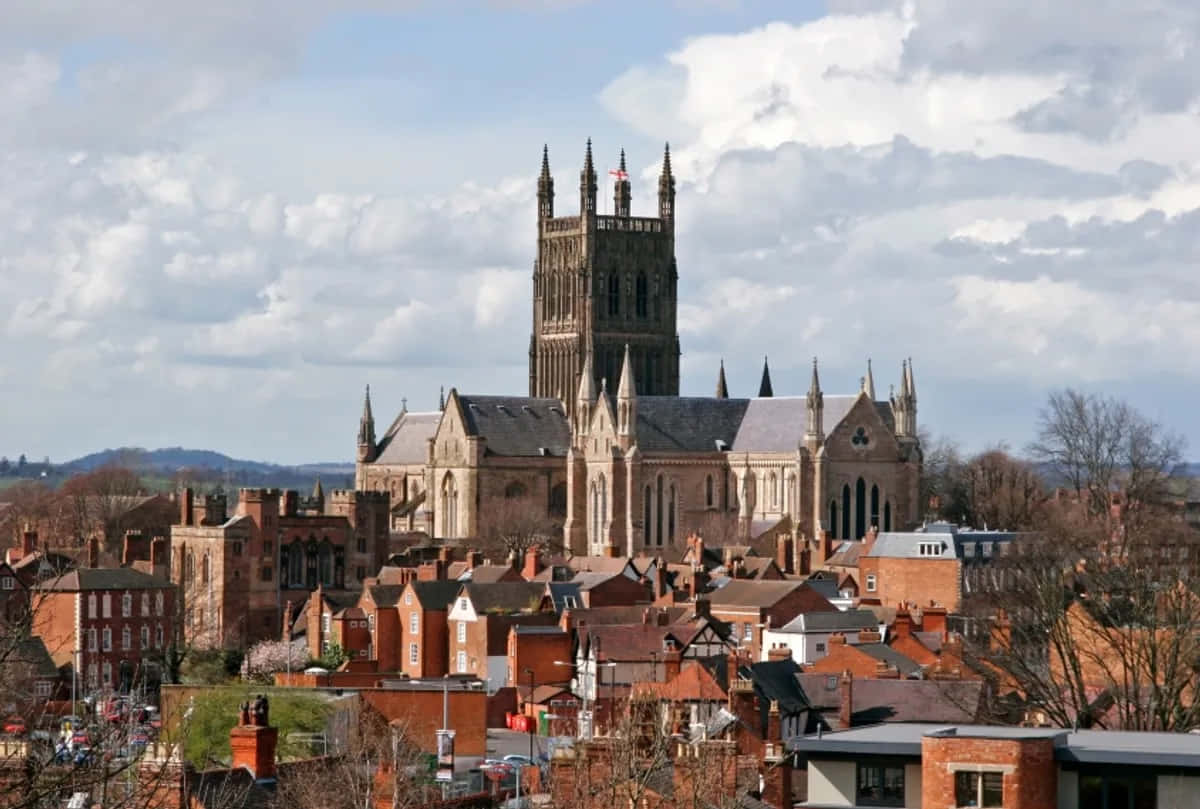 Worcester Cathedral Skyline Wallpaper