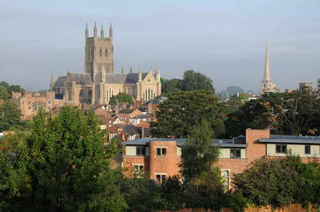 Worcester Cathedral Skyline Wallpaper