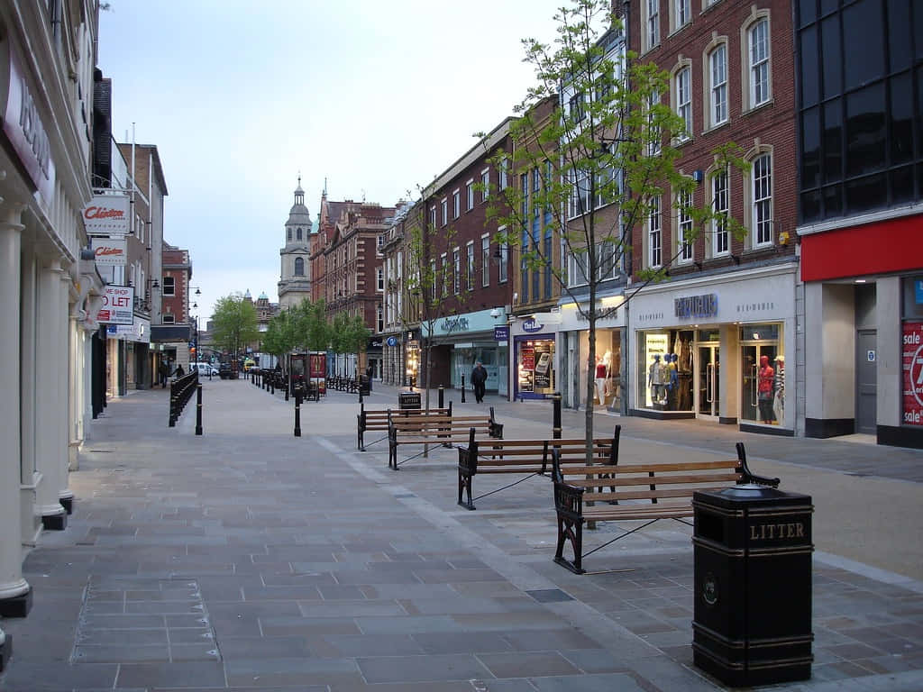 Worcester High Street Dusk Wallpaper